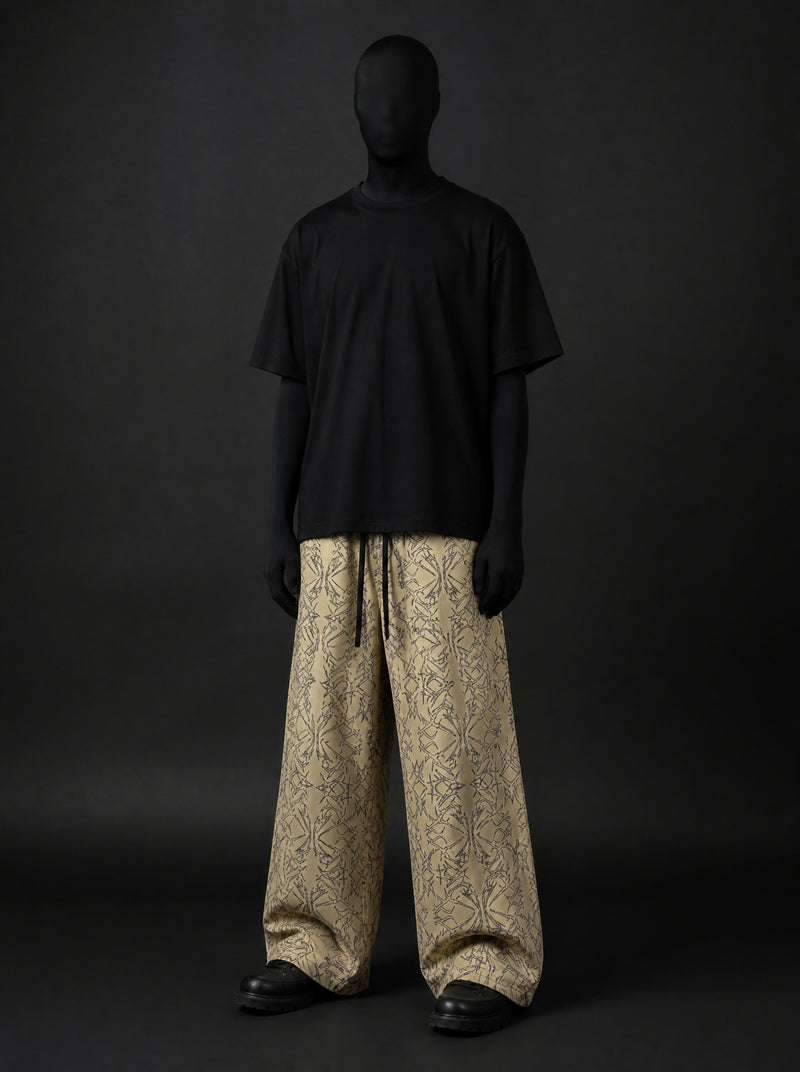 Abstract Web Wide Leg Trousers