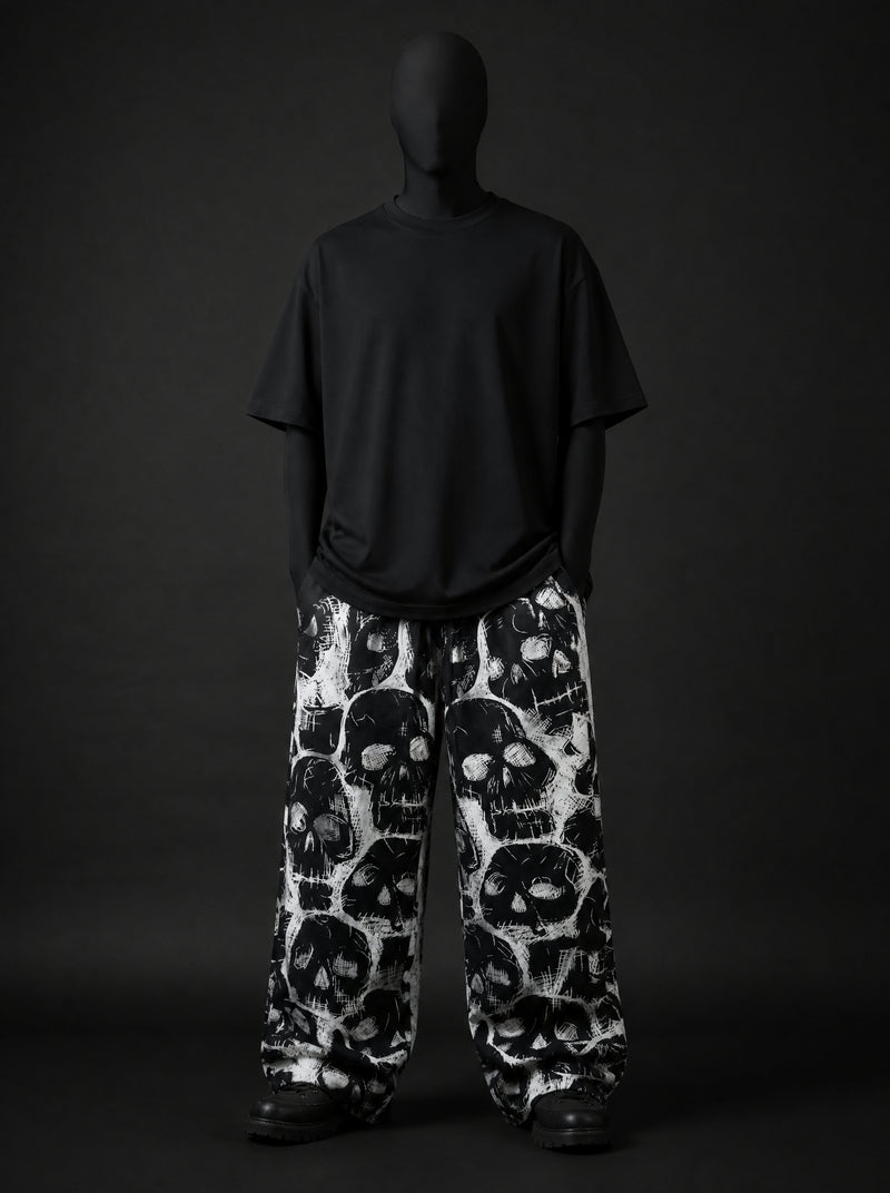 Spectral Skull Wide Leg Trousers