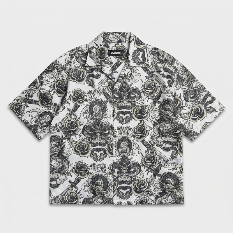 The Tattoo Boxy-Fit Cuban Shirt
