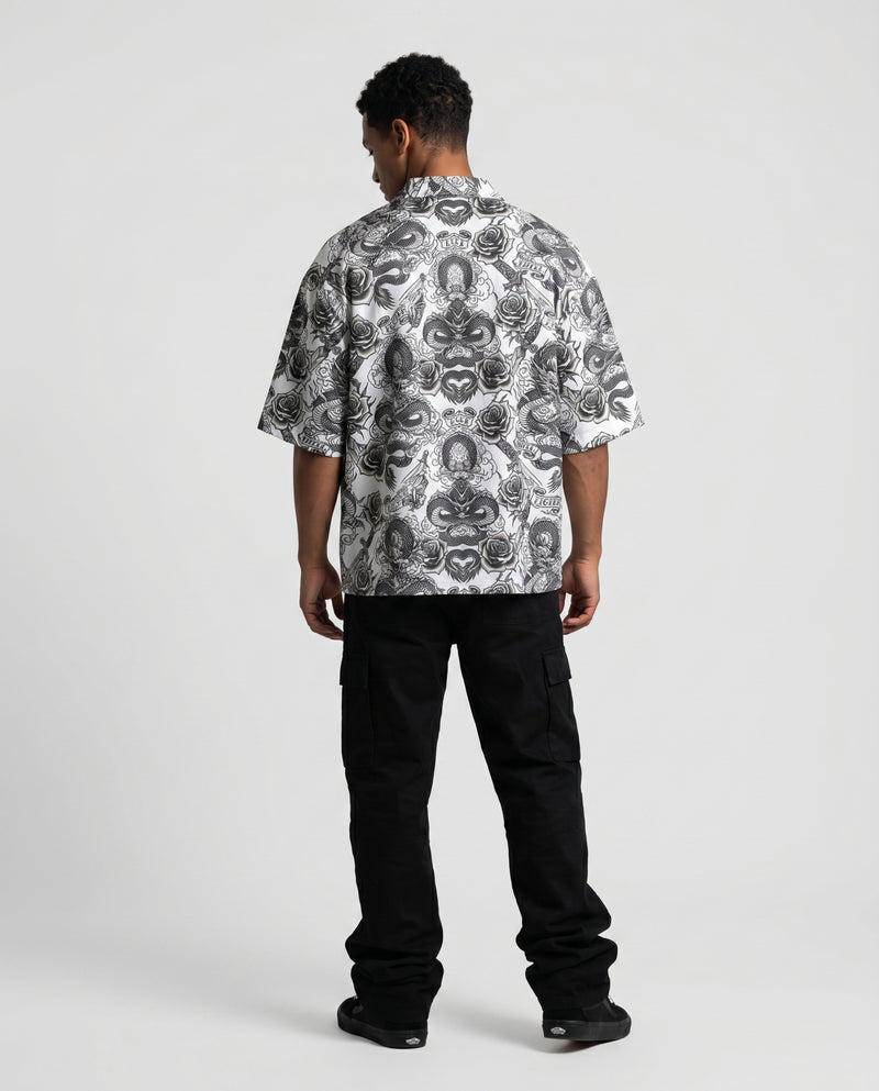 The Tattoo Boxy-Fit Cuban Shirt