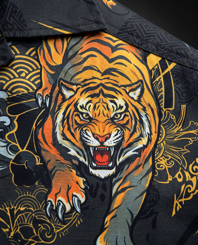 Rebellion Tiger Boxy-Fit Cuban Shirt