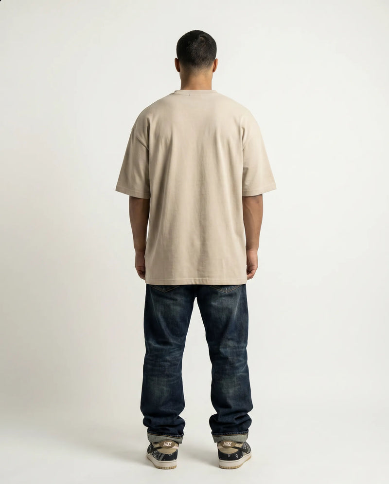 Oversized Heavyweight T-Shirt - Beige