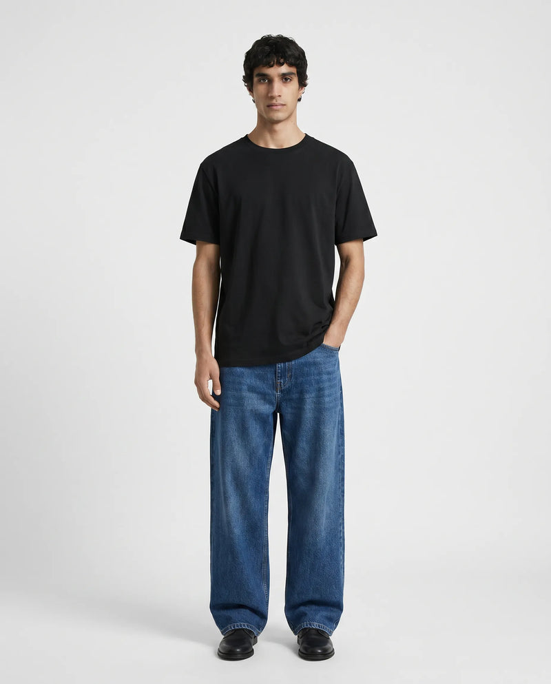 Premium Cotton Relaxed T-Shirt Black