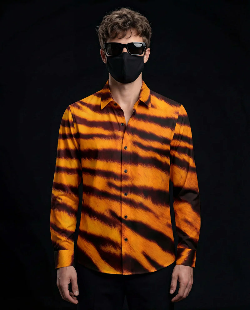 Krakatoa Amber Premium Tiger Cotton Shirt