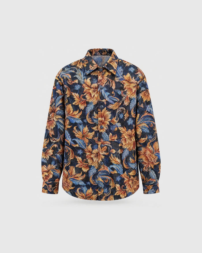 Baroque Bloom Luxury Tapestry Overshirt