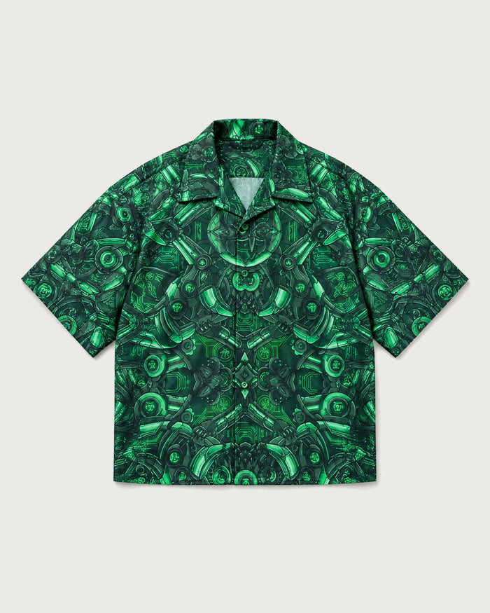 Cybernetic Boxy-Fit Cuban Shirt