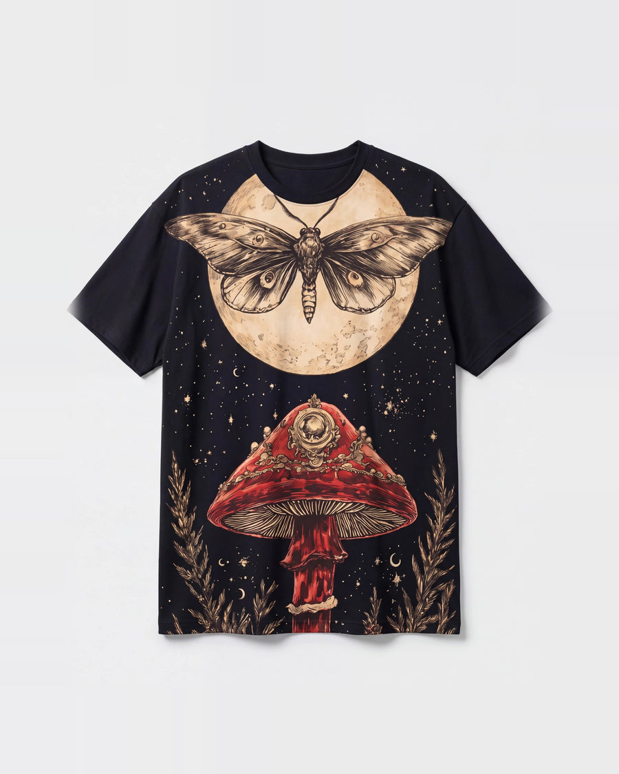 Dark Bloom Floral All Over Print Graphic Tee