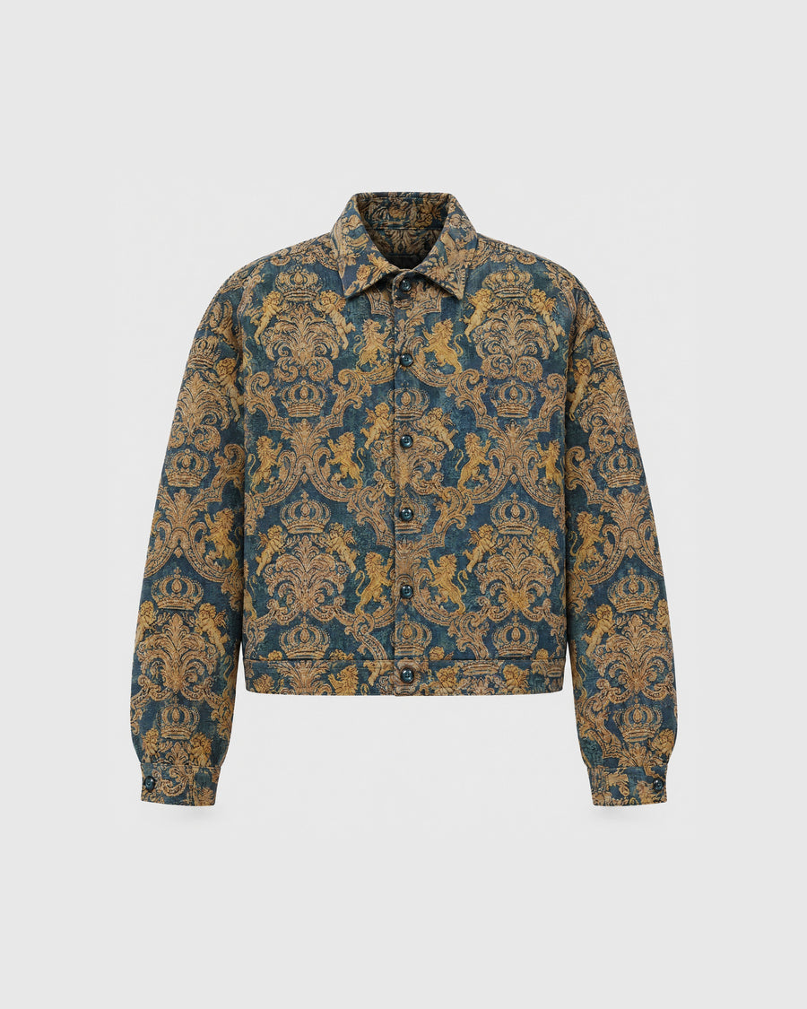 Gilded Serpent Luxury Tapestry Overshirt