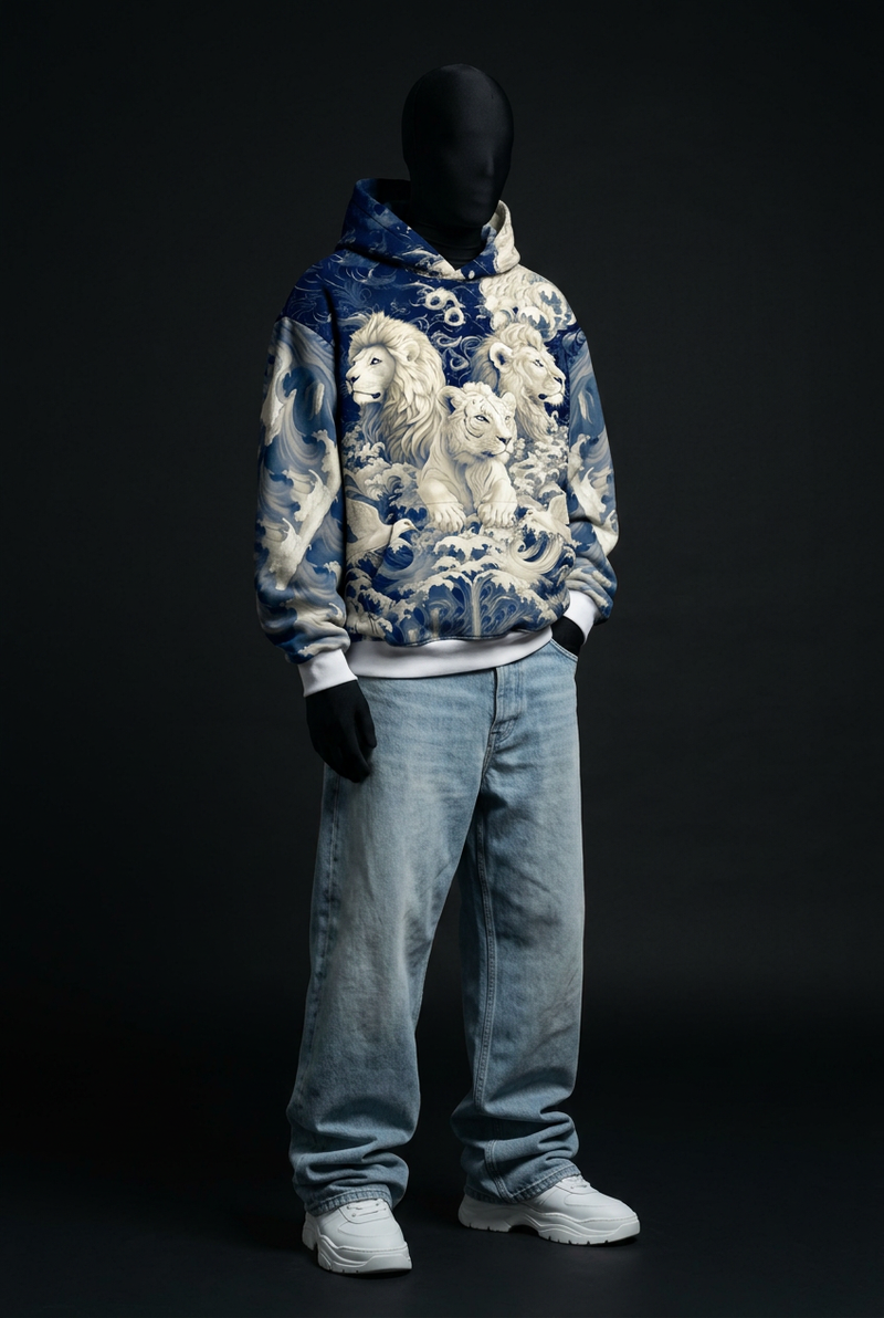 Throne of Waves Signature Baggy Hoodie