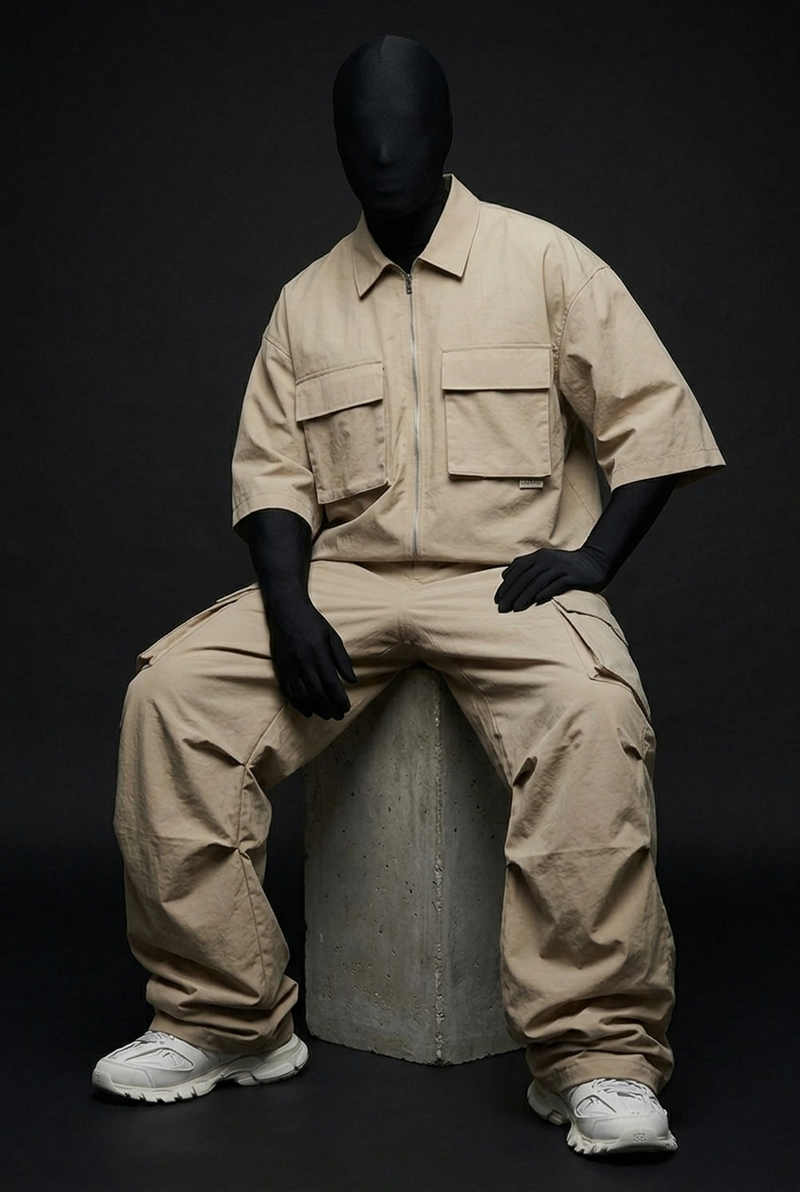 Sandstorm Tactical Crush-Nylon Zip Co-ord Set