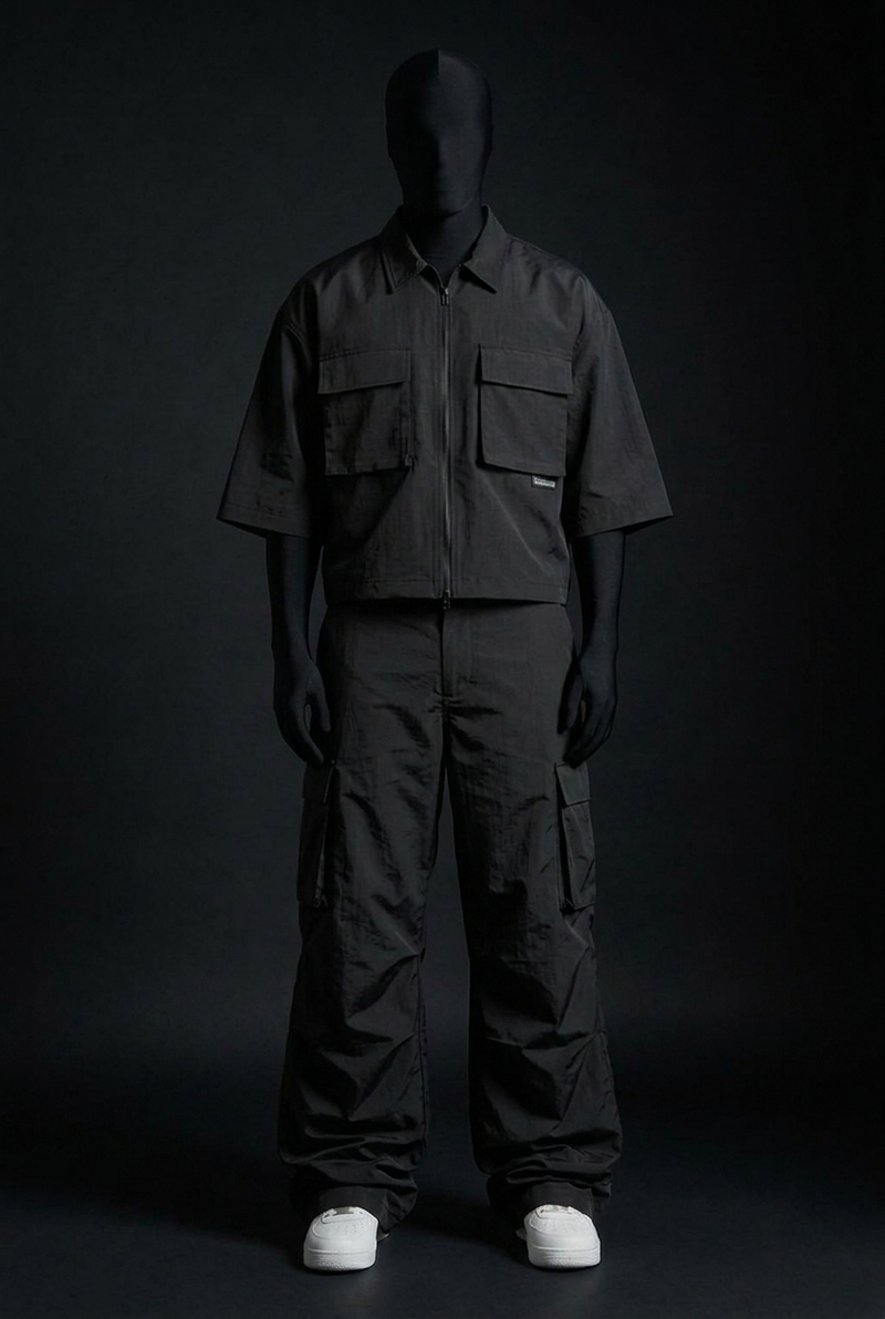 Obsidian Tactical Crush-Nylon Zip Co-ord Set