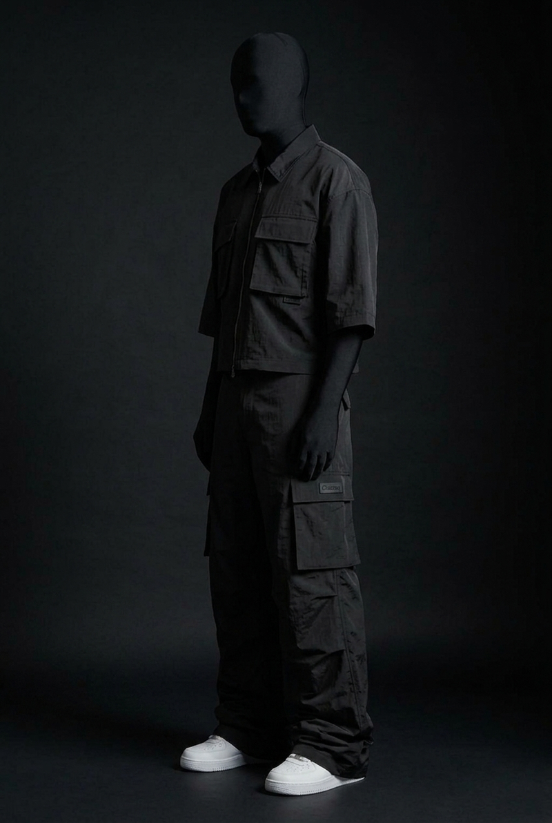 Obsidian Tactical Crush-Nylon Zip Co-ord Set