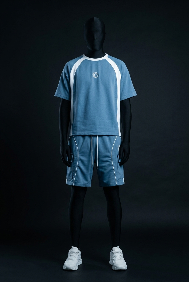 Steel Blue Club-Terry Luxury Co-ord Set