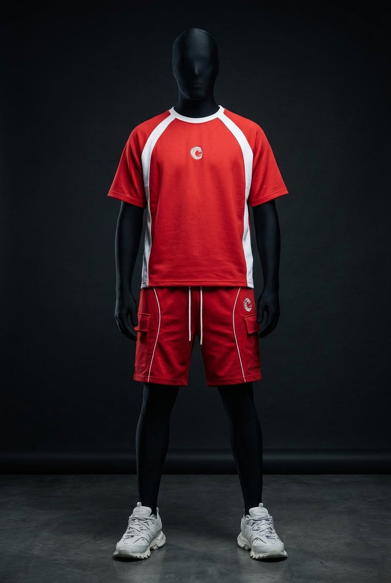 Ignite Red Club-Terry Luxury Co-ord Set