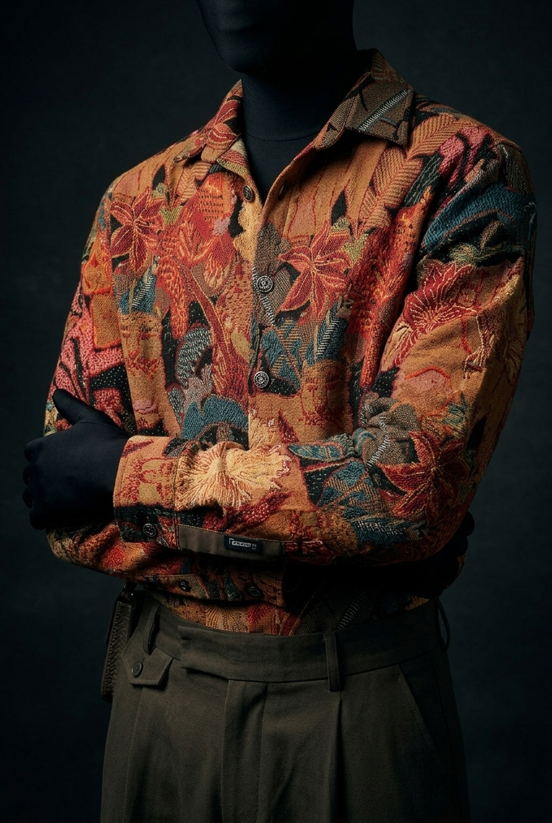 Bohemian Blaze Luxury Tapestry Overshirt
