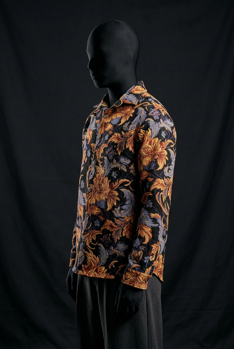 Baroque Bloom Luxury Tapestry Overshirt