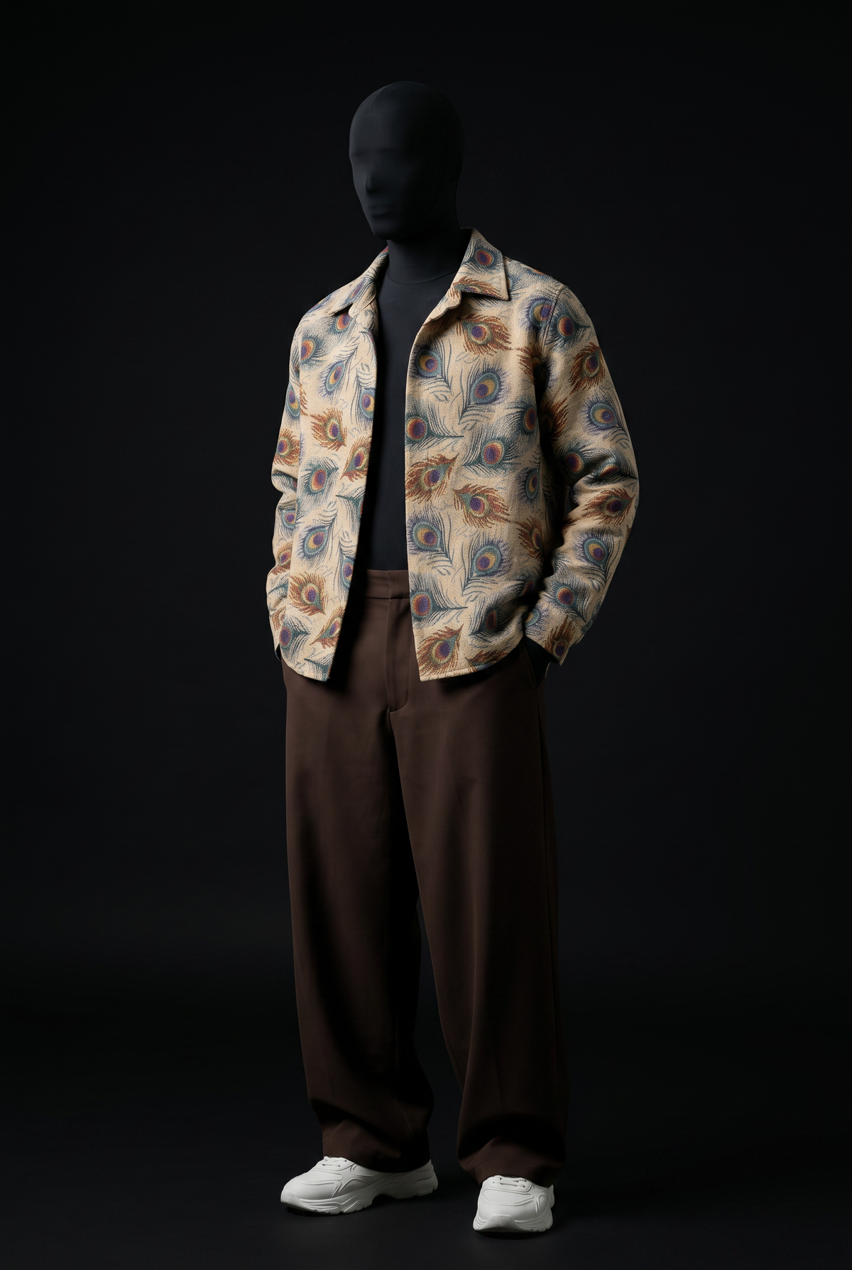Rajwada Feathers Luxury Tapestry Overshirt