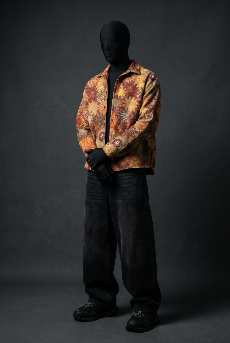 Solar Symphony Luxury Tapestry Overshirt