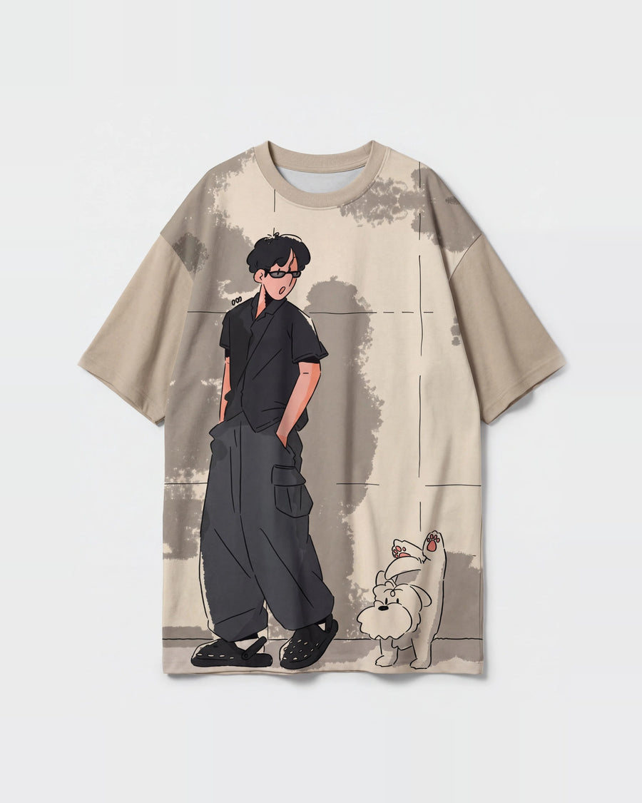 Loyal Companion Dog Graphic Streetwear Tee