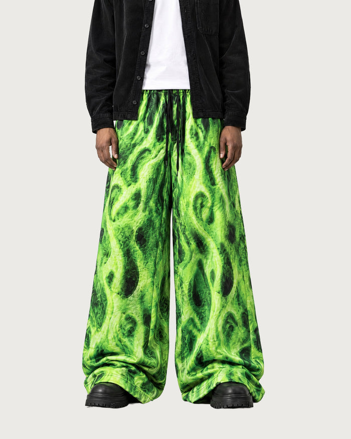 Neon Inferno Wide Leg Trousers