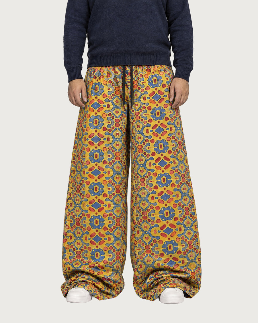Neon Mosaic Wide Leg Trousers