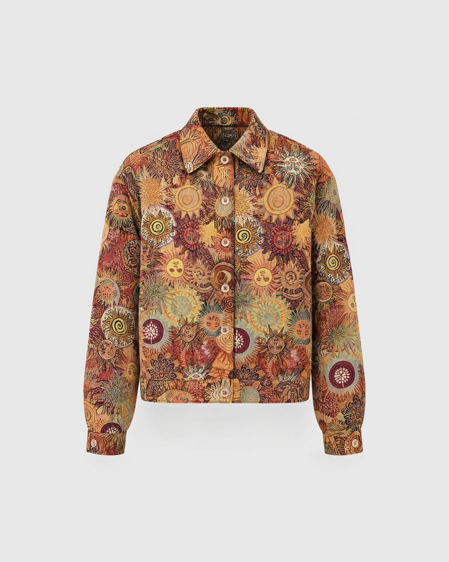 Solar Symphony Luxury Tapestry Overshirt