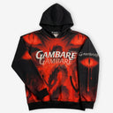 Gambare Anime Graphic Hoodie – Fiery Red Streetwear Print