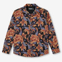 Baroque Bloom Shacket – Cotton Collared Overshirt