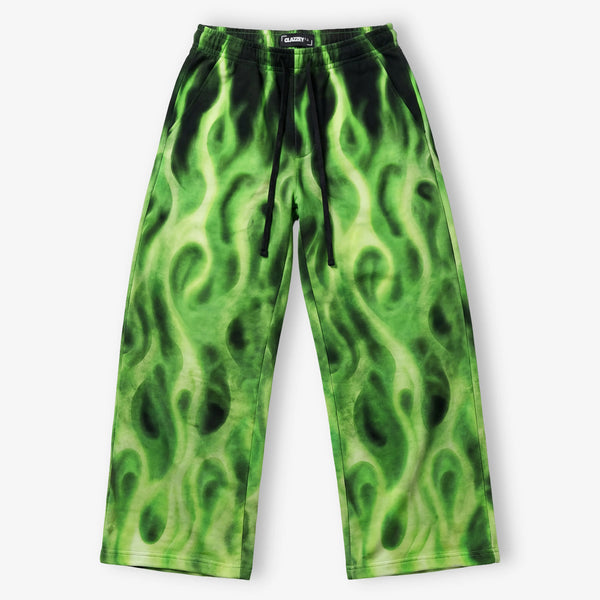 Neon Inferno Wide Leg Trousers