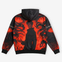 Gambare Anime Graphic Hoodie – Fiery Red Streetwear Print