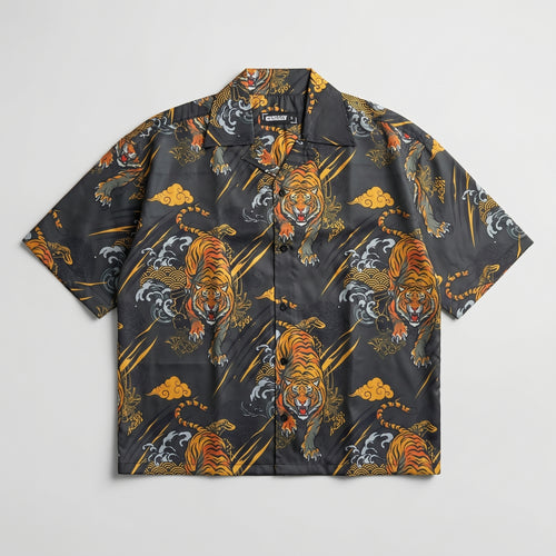 The Rebellion Tiger Boxy-Fit Cuban Shirt