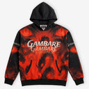 Gambare Anime Graphic Hoodie – Fiery Red Streetwear Print