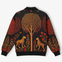 Artistic Wildwood Leopard Fur-Lined Zip-Up Jacket