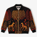 Artistic Wildwood Leopard Fur-Lined Zip-Up Jacket