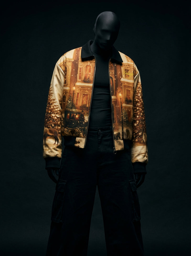 Vintage Golden Hour Fur-Lined Zip-Up Jacket