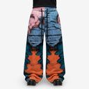 Azure Ember Abstract Printed Baggy Pants