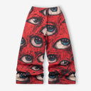 Ocular Crimson Printed Baggy Pants