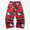Ocular Crimson Printed Baggy Pants