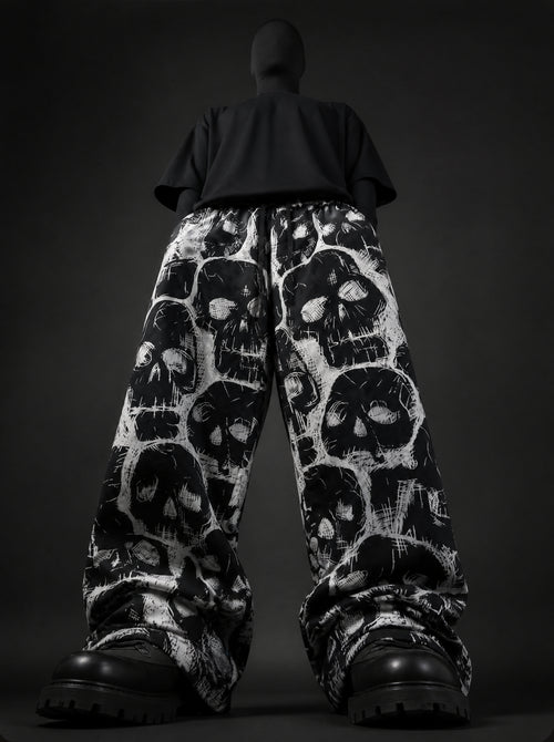 Spectral Skull Wide Leg Trousers