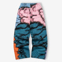 Azure Ember Abstract Printed Baggy Pants