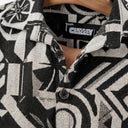 Graphic Illusion Shacket – Comfortable Jacquard Layer