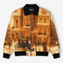 Fur-Lined Zip-Up Jacket  - Vintage Golden Hour