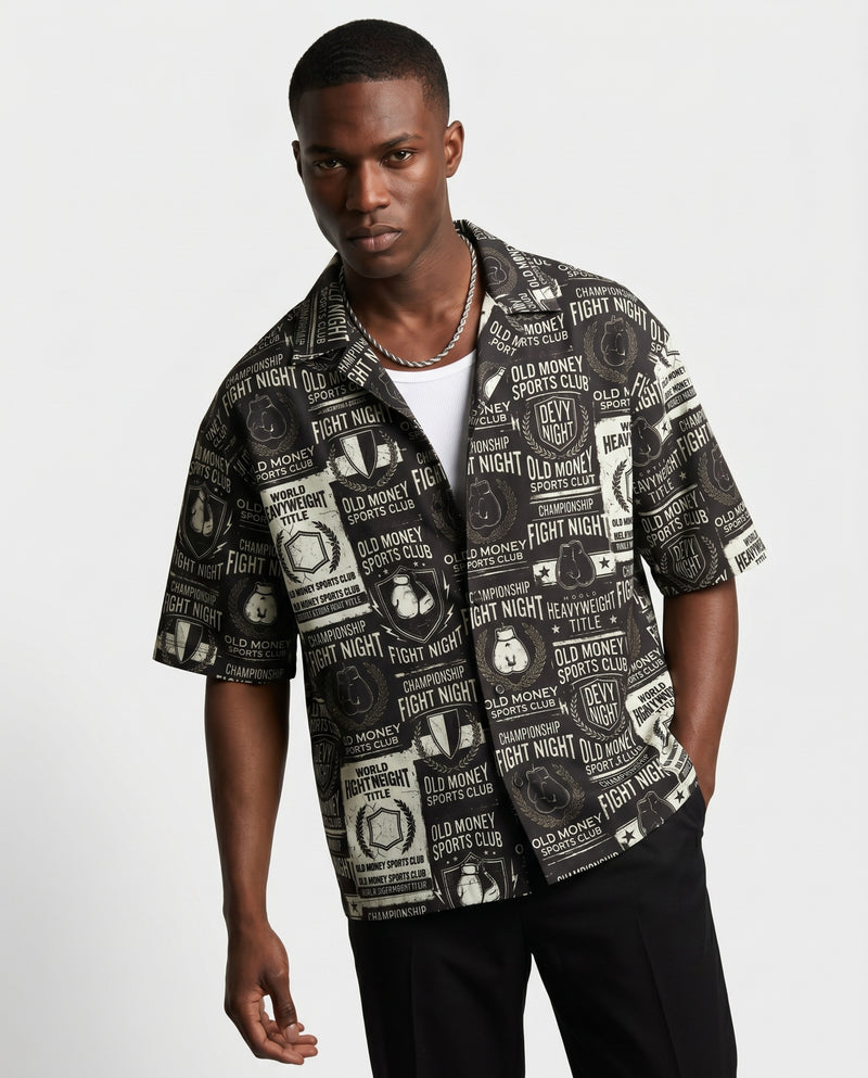 The Fight Night Boxy-Fit Cuban Shirt