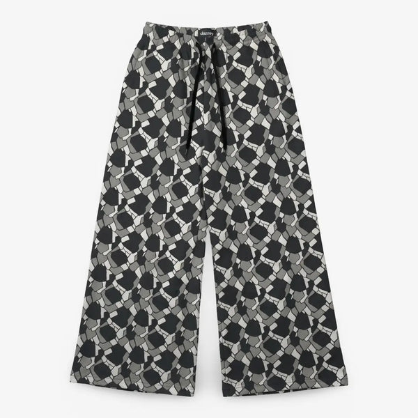 Geometric Symmetry Wide Leg Trousers