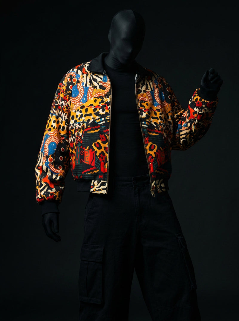 Abstract Savanna Signature Fur-Lined Zip-Up Jacket