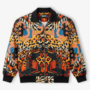 Abstract Savanna Multicolor Fur-Lined Zip-Up Jacket
