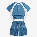 Steel Blue Heavyweight Tech-Terry Co-ord Set