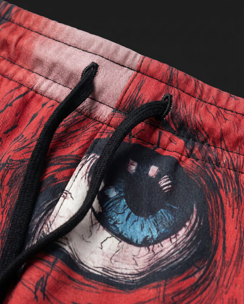 Ocular Crimson Wide Leg Trousers