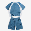 Steel Blue Heavyweight Tech-Terry Co-ord Set