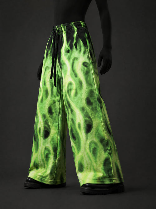 Neon Inferno Wide Leg Trousers